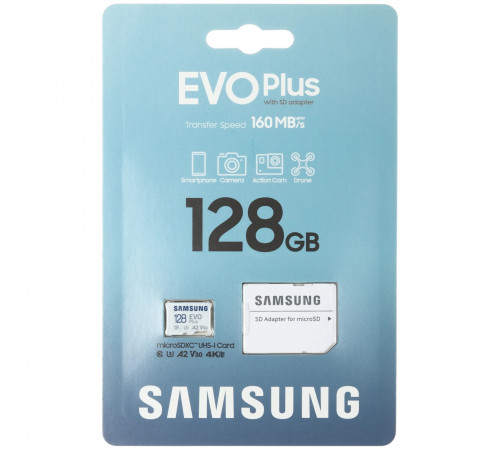Карта памяти Samsung EVO Plus microSDXC 128 ГБ