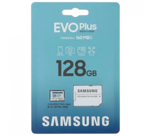 Карта памяти Samsung EVO Plus microSDXC 128 ГБ [MB-MC128SA/CN]