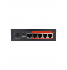 Коммутатор-PoE TIZION GPS204-CLOUD [4POE-1G 1LAN-1G 1SFP-1G 52W/А] (версия 3) облачный 4-х портовый,