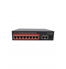 Коммутатор-PoE PS308G V6 [8POE-100M 2LAN-1G 1SFP-1G 52V 120W] cloud
