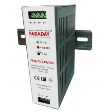 Блок питания импульсный FARADEY 75W/12-24V/DIN